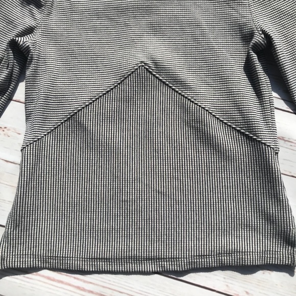 We The Free Striped Hi Neck 3/4 Sleeve Blouse - Picture 6 of 7